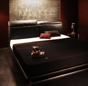 【新商品】組立設置付き リクライニング機能付き・モダンデザインローベッド Plutone プルトーネ スタンダードポケットコイルマットレス付き ダブル 送料無料