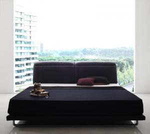 【新商品】リクライニング機能付き・モダンデザインローベッド Plutone プルトーネ プレミアムポケットコイルマットレス付き キング(K×1) 送料無料