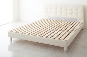 【新商品】組立設置付き モダンデザイン・高級レザー・大型ベッド Strom シュトローム ベッドフレームのみ ダブル 送料無料