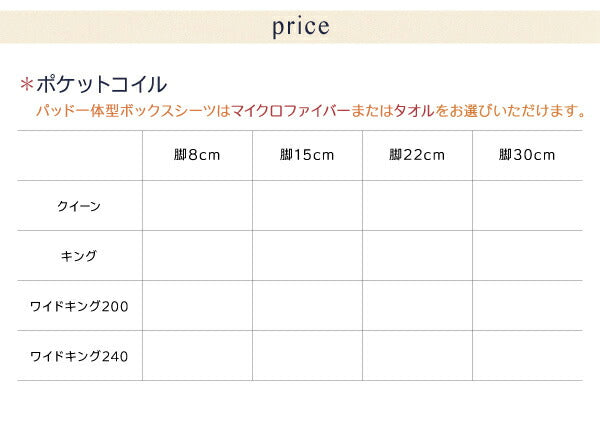 組立設置付き 家族を繋ぐ大型マットレスベッド ELAMS エラムス ポケットコイル マイクロファイバータイプセット ワイドK240(SD×2) 脚22cm