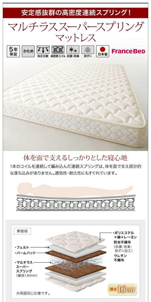 【新商品】組立設置付き モダンデザインレザーフロアベッド BASTOL バストル マルチラススーパースプリングマットレス付き キング(SS+S) 送料無料