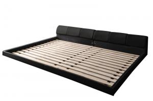 【新商品】モダンデザインレザーフロアベッド BASTOL バストル ベッドフレームのみ キング(SS+S) 送料無料