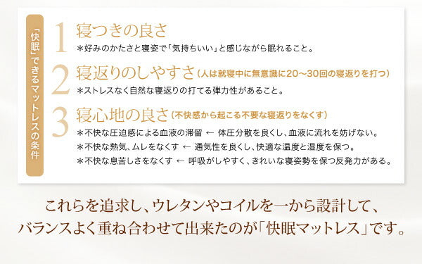 【新商品】日本人技術者設計 快眠マットレス　ホテルスタンダード ボンネルコイル EVA エヴァ クイーン 送料無料
