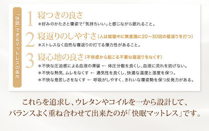 【新商品】日本人技術者設計 快眠マットレス　ホテルスタンダード ボンネルコイル EVA エヴァ クイーン 送料無料