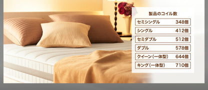 【新商品】日本人技術者設計 超快眠マットレス抗菌防臭防ダニ　ホテルプレミアム　ボンネルコイル硬さ：かため EVA エヴァ シングル 送料無料