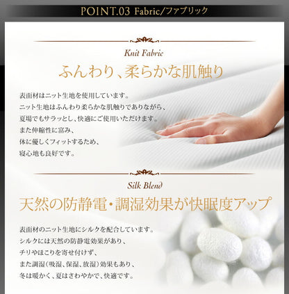 【新商品】日本人技術者設計 超快眠マットレス抗菌防臭防ダニ　ホテルプレミアム　ポケットコイル硬さ：ふつう EVA エヴァ セミシングル 送料無料