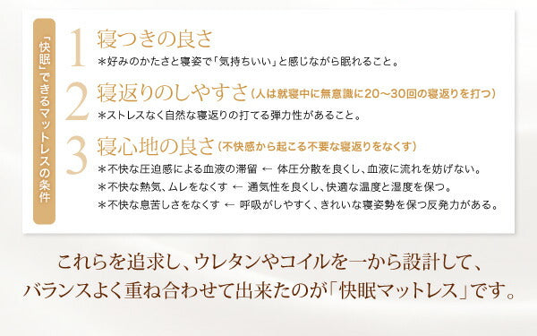 【新商品】日本人技術者設計 超快眠マットレス抗菌防臭防ダニ2層コイル　ホテルプレミアム　ポケットコイル硬さ：ソフト EVA エヴァ セミダブル 送料無料