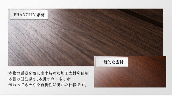 【新商品】組立設置付き モダンデザインローベッド FRANCLIN フランクリン 国産カバーポケットコイルマットレス付き ワイドステージ ダブル フレーム幅180 送料無料