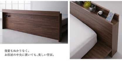 【新商品】組立設置付き モダンデザインローベッド FRANCLIN フランクリン プレミアムボンネルコイルマットレス付き フルレイアウト キング(K×1) フレーム幅180 送料無料