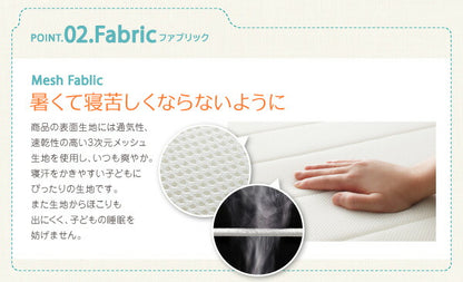 子どもの睡眠環境を考えた 安眠マットレス 薄型・軽量・高通気　ジュニア ボンネルコイル EVA エヴァ シングル ショート丈 送料無料