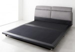 【新商品】組立設置付き リクライニング機能付き・モダンデザインローベッド Neptuno ネプトゥーノ ベッドフレームのみ ダブル 送料無料