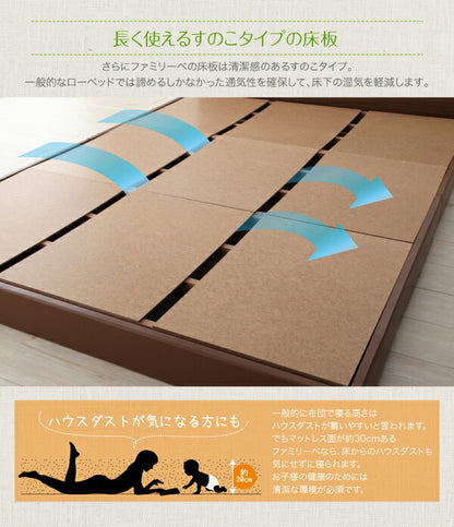 【新商品】親子で寝られる棚・コンセント付き安全連結ベッド Familiebe ファミリーベ 天然ラテックス入り国産ポケットコイルマットレス付き シングル 送料無料