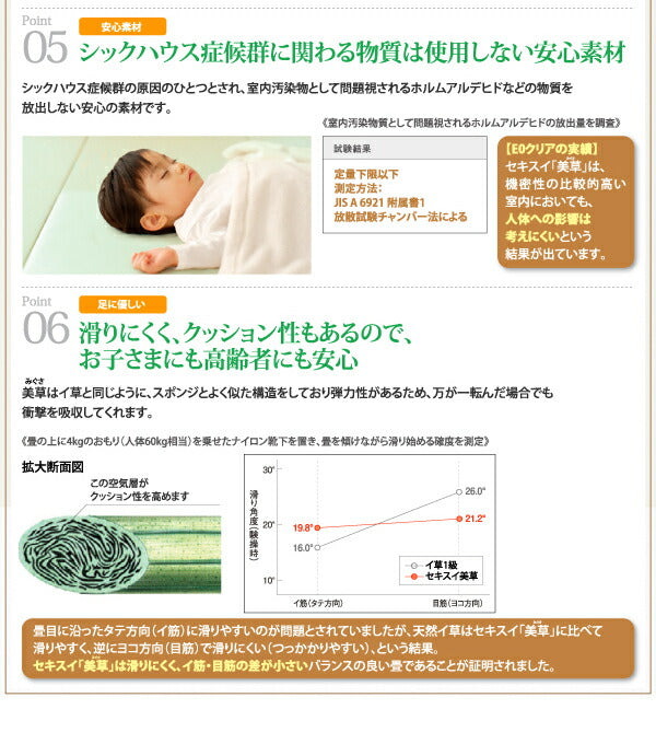 組立設置付 美草・日本製_大容量畳跳ね上げベッド Komero コメロ セミダブル 深さラージ