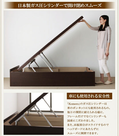 【新商品】組立設置付 美草・日本製_大容量畳跳ね上げベッド Komero コメロ シングル 深さグランド 送料無料