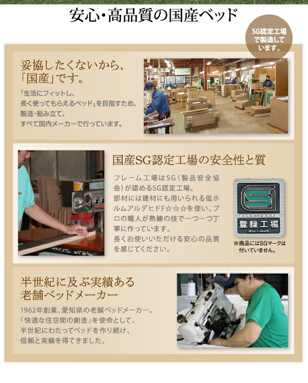【新商品】高さが変えられる棚・照明・コンセント付き畳ベッド 泰然 たいぜん ダブル 送料無料