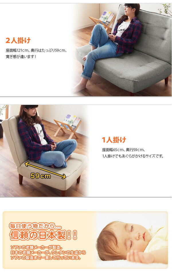 ハイバックコイルソファ　ファブリック Lynette リネット ソファ2点セット 1P×2 送料無料 - 【公式】allecore(アレコレ) 家具インテリア・生活雑貨のオンライン通販