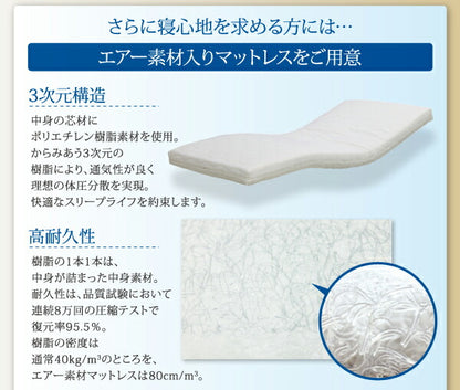 お客様組立 シンプル電動ベッド ラクティータ ベッドフレームのみ 2モーター シングル 送料無料