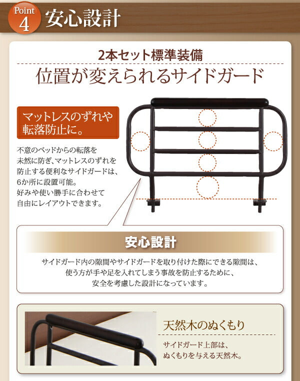 お客様組立 棚・照明・コンセント付き電動ベッド ラクライト ポケットコイルマットレス付き 2モーター シングル 送料無料