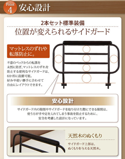 お客様組立 棚・照明・コンセント付き電動ベッド ラクライト ウレタンマットレス付き 2モーター シングル 送料無料