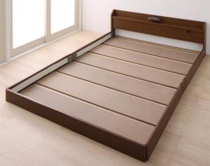 【新商品】棚・照明・コンセント付ロング丈連結ベッド JointLong ジョイント・ロング ベッドフレームのみ ダブル ロング丈 送料無料