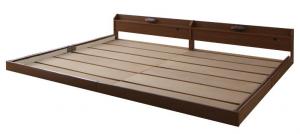 【新商品】棚・照明・コンセント付ロング丈連結ベッド JointLong ジョイント・ロング ベッドフレームのみ キング ロング丈 送料無料