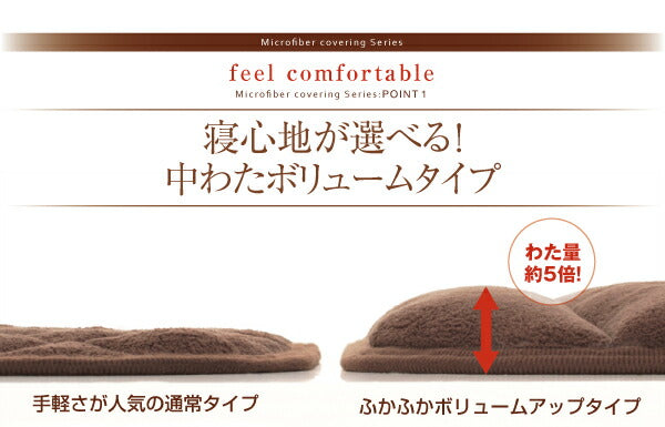 20色から選べる!マイクロファイバー　パッド・シーツ 中わたボリュームタイプ ワイドキング 送料無料