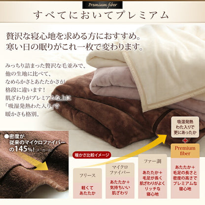 プレミアムマイクロファイバー贅沢仕立てのとろける毛布・パッド gran+ グランプラス 2枚合わせ毛布・パッドセット 発熱わた入り ダブル 送料無料