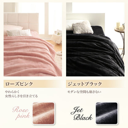 プレミアムマイクロファイバー贅沢仕立てのとろける毛布・パッド gran+ グランプラス 2枚合わせ毛布・パッドセット 発熱わた入り クイーン 送料無料