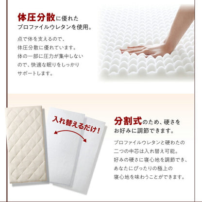 ボリューム布団6点セット FLOOR フロア レギュラータイプ セミダブル6点セット 送料無料