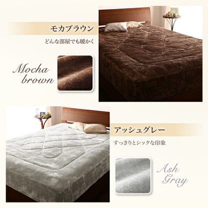 プレミアムマイクロファイバー贅沢仕立てのとろけるパッドシーツ gran+ グランプラス  パッド一体型ボックスシーツ クイーン 送料無料