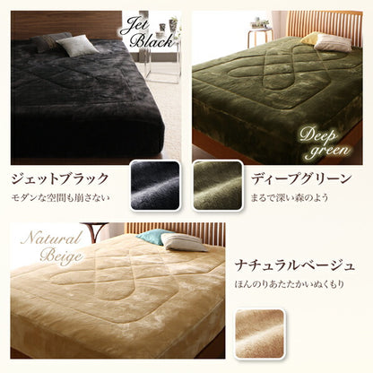 プレミアムマイクロファイバー贅沢仕立てのとろけるパッドシーツ gran+ グランプラス  パッド一体型ボックスシーツ クイーン 送料無料