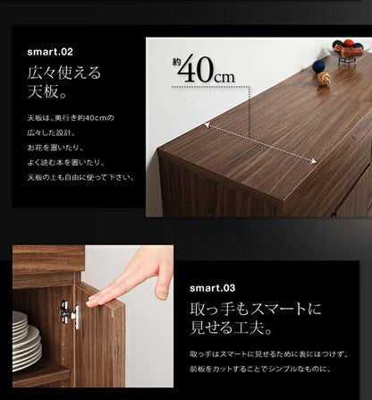 【新商品】シンプルモダンリビングシリーズ nux ヌクス 2点セット(キャビネット×2) 送料無料