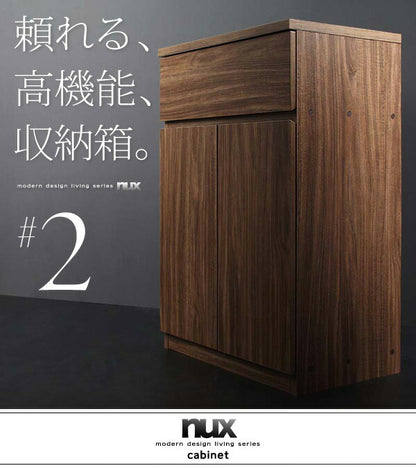 【新商品】シンプルモダンリビングシリーズ nux ヌクス 2点セット(キャビネット×2) 送料無料