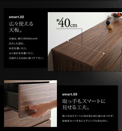 【新商品】シンプルモダンリビングシリーズ nux ヌクス 2点セット(チェスト+フラップチェスト) 送料無料