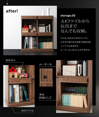 【新商品】シンプルモダンリビングシリーズ nux ヌクス 2点セット(フラップチェスト×2) 送料無料