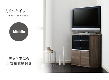 【新商品】薄型コーナーロータイプテレビボード Venus ベヌス ミドルタイプ 送料無料