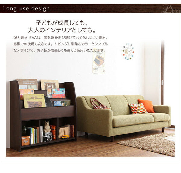 ソフト素材 リビングカラーシリーズ Lkids エルキッズ 棚付絵本ラック ラージ 送料無料 - 【公式】allecore(アレコレ) 家具インテリア・生活雑貨のオンライン通販