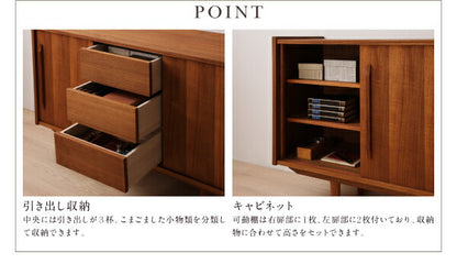 【新商品】天然木チーク材北欧アンティーク風リビング収納シリーズ amulet アミュレット テレビボード リビングボード 送料無料