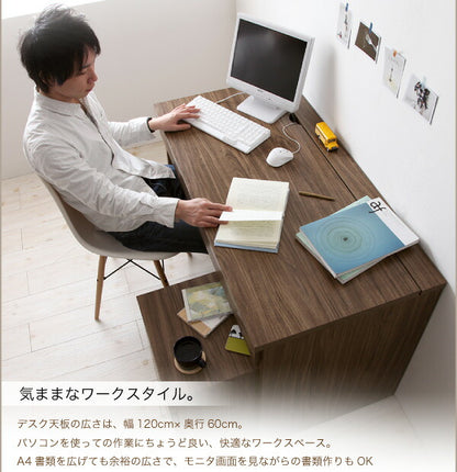 【新商品】ウォールナットデザインシステムデスク Vintage ヴィンテージ W120 送料無料