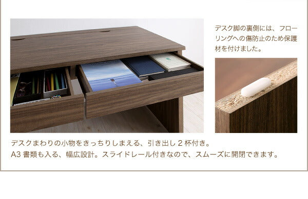 【新商品】ウォールナットデザインシステムデスク Vintage ヴィンテージ W120 送料無料