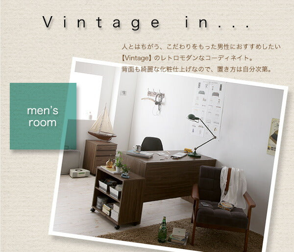 【新商品】ウォールナットデザインシステムデスク Vintage ヴィンテージ W120 送料無料