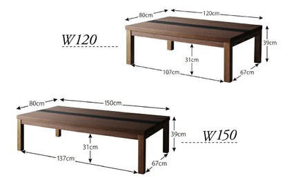 【新商品】アーバンモダンデザインこたつテーブル GWILT グウィルト 5尺長方形(80×150cm) 送料無料