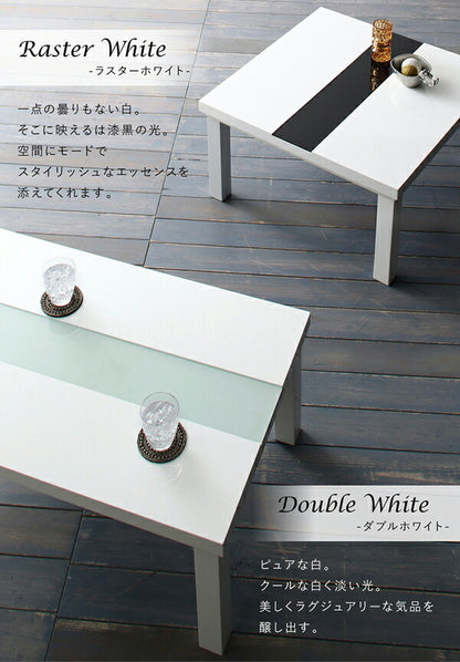【新商品】鏡面仕上げ アーバンモダンデザインこたつテーブル VADIT バディット 正方形(75×75cm) 送料無料