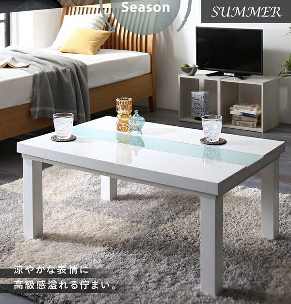 【新商品】鏡面仕上げ アーバンモダンデザインこたつテーブル VADIT バディット 長方形(60×90cm) 送料無料