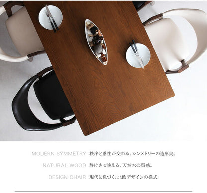 組立設置付き 北欧モダンデザインダイニング VILLON ヴィヨン 3点セット(テーブル+チェア2脚) W80 送料無料