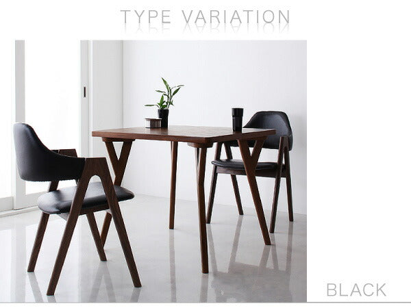 【新商品】組立設置付き 北欧モダンデザインダイニング VILLON ヴィヨン 3点セット(テーブル+チェア2脚) W80 送料無料