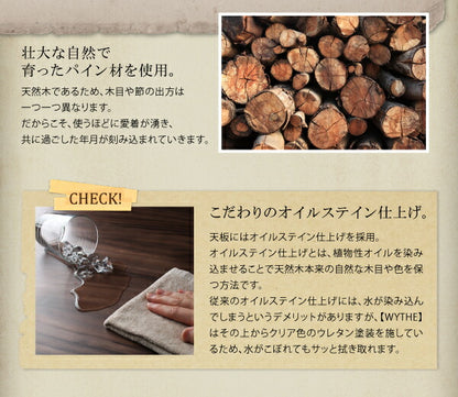 オールドウッド　ヴィンテージデザインこたつテーブル WYTHE ワイス 長方形(75×105cm) 送料無料