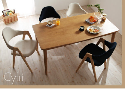 【新商品】組立設置付き 天然木タモ無垢材ダイニング Cyfri シフリ ダイニングテーブル W150 送料無料