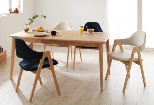 【新商品】組立設置付き 天然木タモ無垢材ダイニング Cyfri シフリ 5点セット(テーブル+チェア4脚) ハイタイプ W150 送料無料