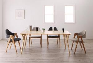 【新商品】組立設置付き 北欧デザインワイドダイニング OLELO オレロ 5点セット(テーブル+チェア4脚)  W170 送料無料